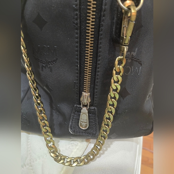 MCM BLACK NYLON BOSTON BAG-AUTHENTIC - Picture 11 of 16